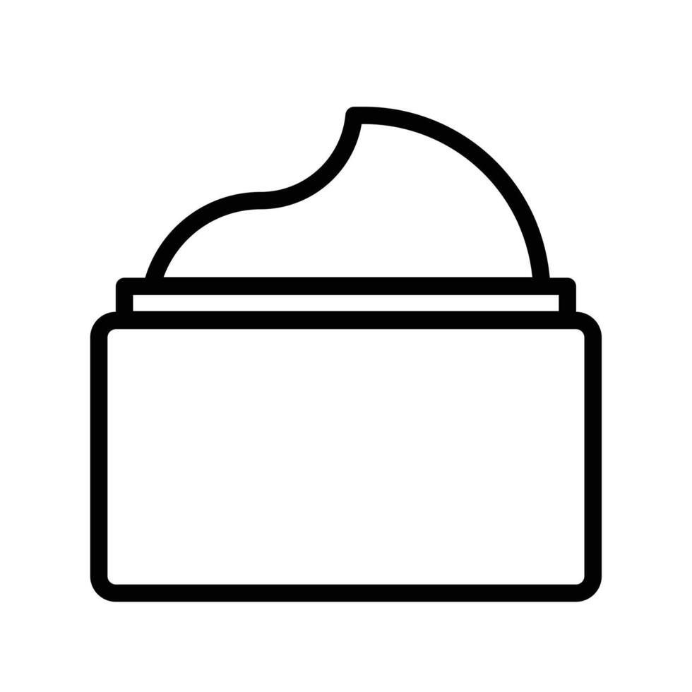 Cream jar icon Logo symbol outline set vector