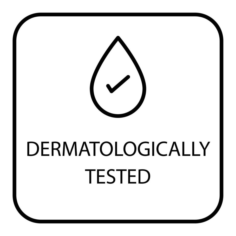 dermatologically tested icon Logo symbol outline set vector