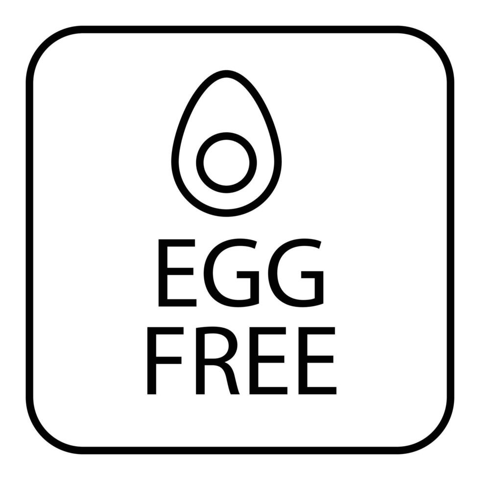 egg free icon Logo symbol outline set vector
