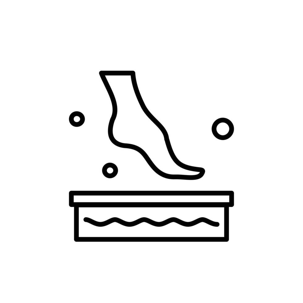 Foot Soak icon Logo symbol outline set vector