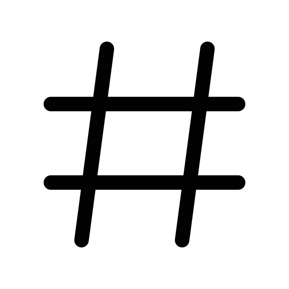 Popular Hashtag Icon for Social Media and Trending Topics Graphics Essential for Representing Hashtags and Social Media Engagement vector