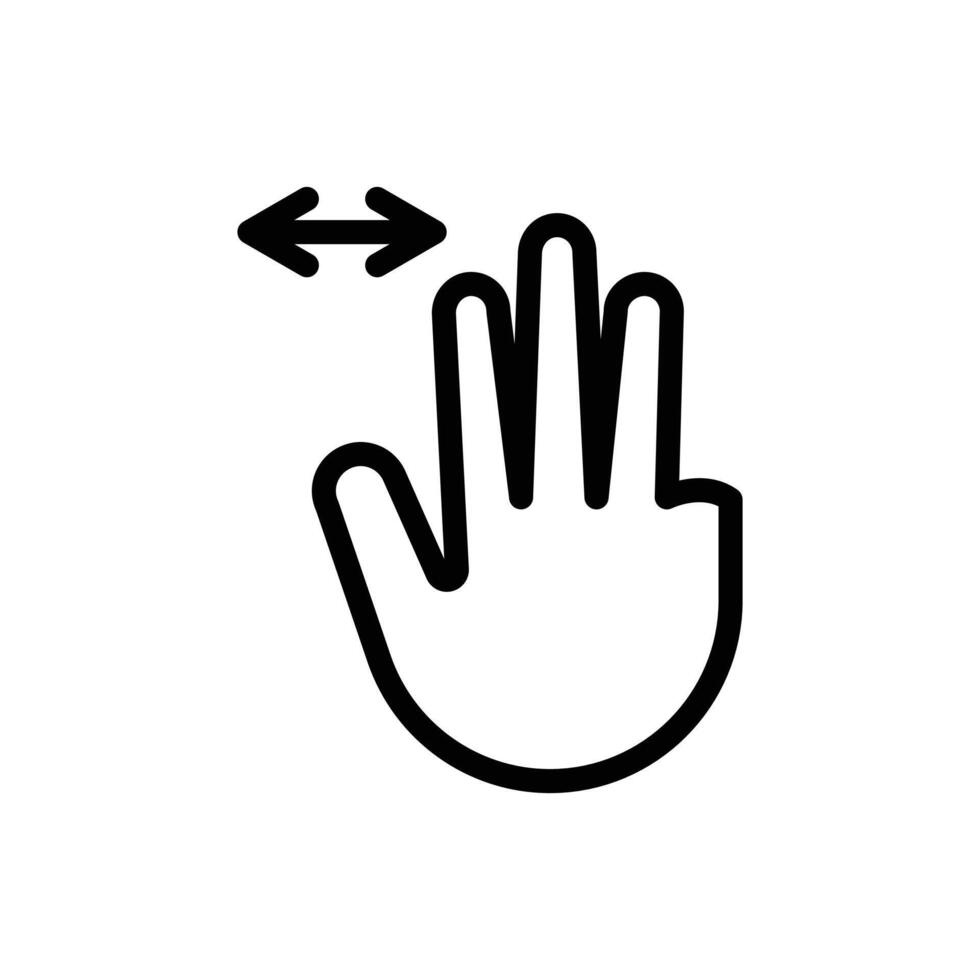 Dynamic Hand Fingers Gesture Swipe Rotate Icon for Interface and Interaction Graphics Ideal for Representing Touchscreen Gestures and User Interactions vector