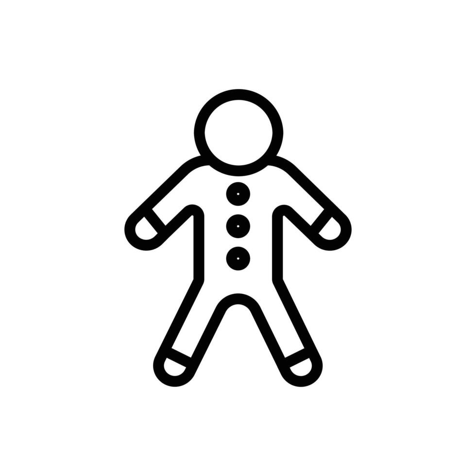 Fun Man Cookie Icon for Bakery and Dessert Graphics Perfect for Representing Man-Shaped Cookies and Baked Goods vector