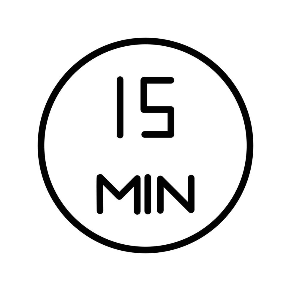 Minute timer icon Logo symbol outline set vector