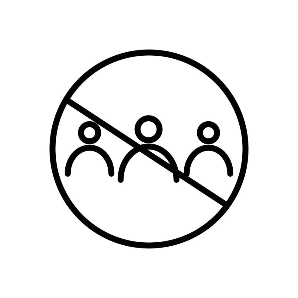 No gathering icon Logo symbol outline set vector