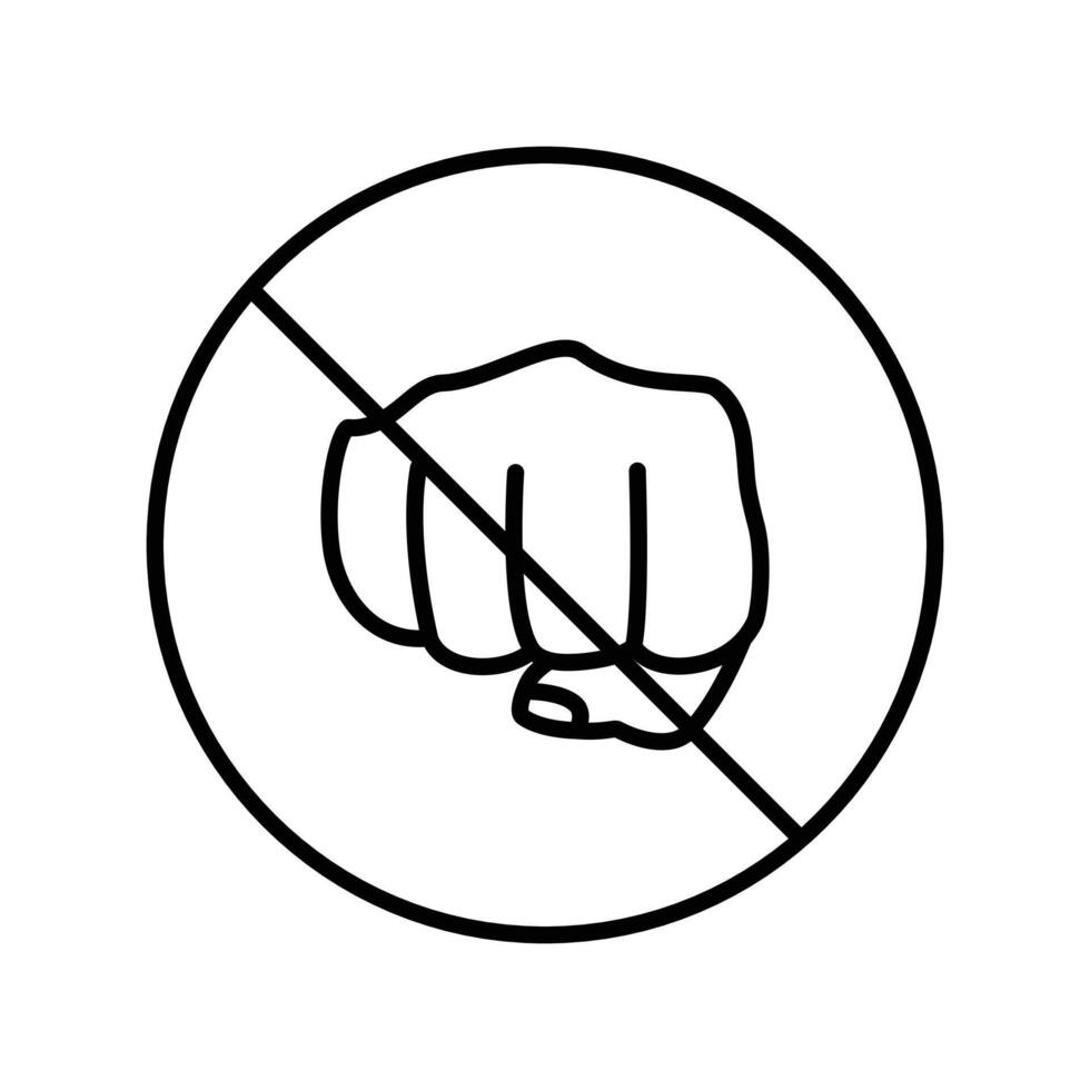 Stop violence icon Logo symbol outline set 49366352 Vector Art at 