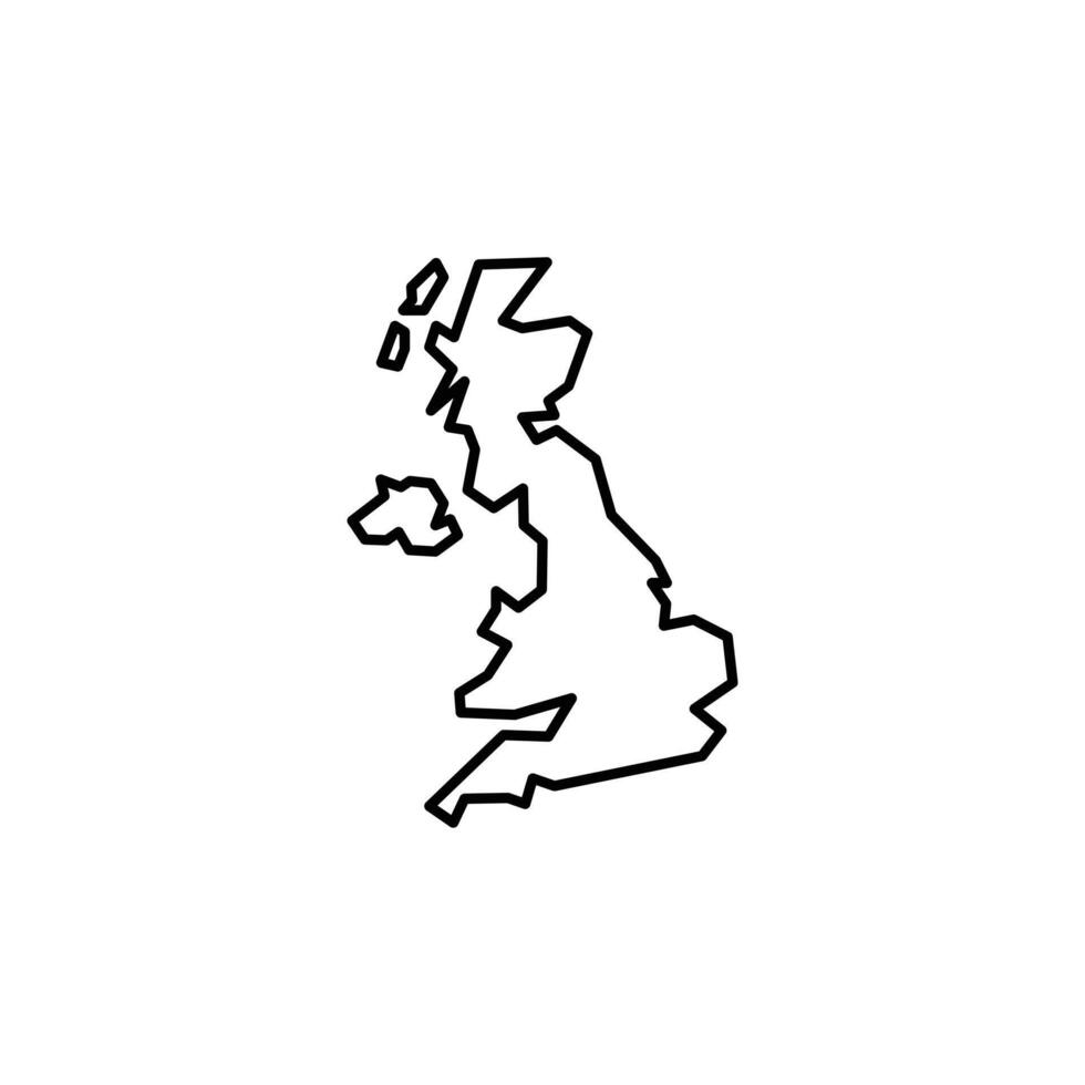 Geographical United Kingdom Map Icon for Travel and Geography Graphics Perfect for Representing Maps of the United Kingdom vector