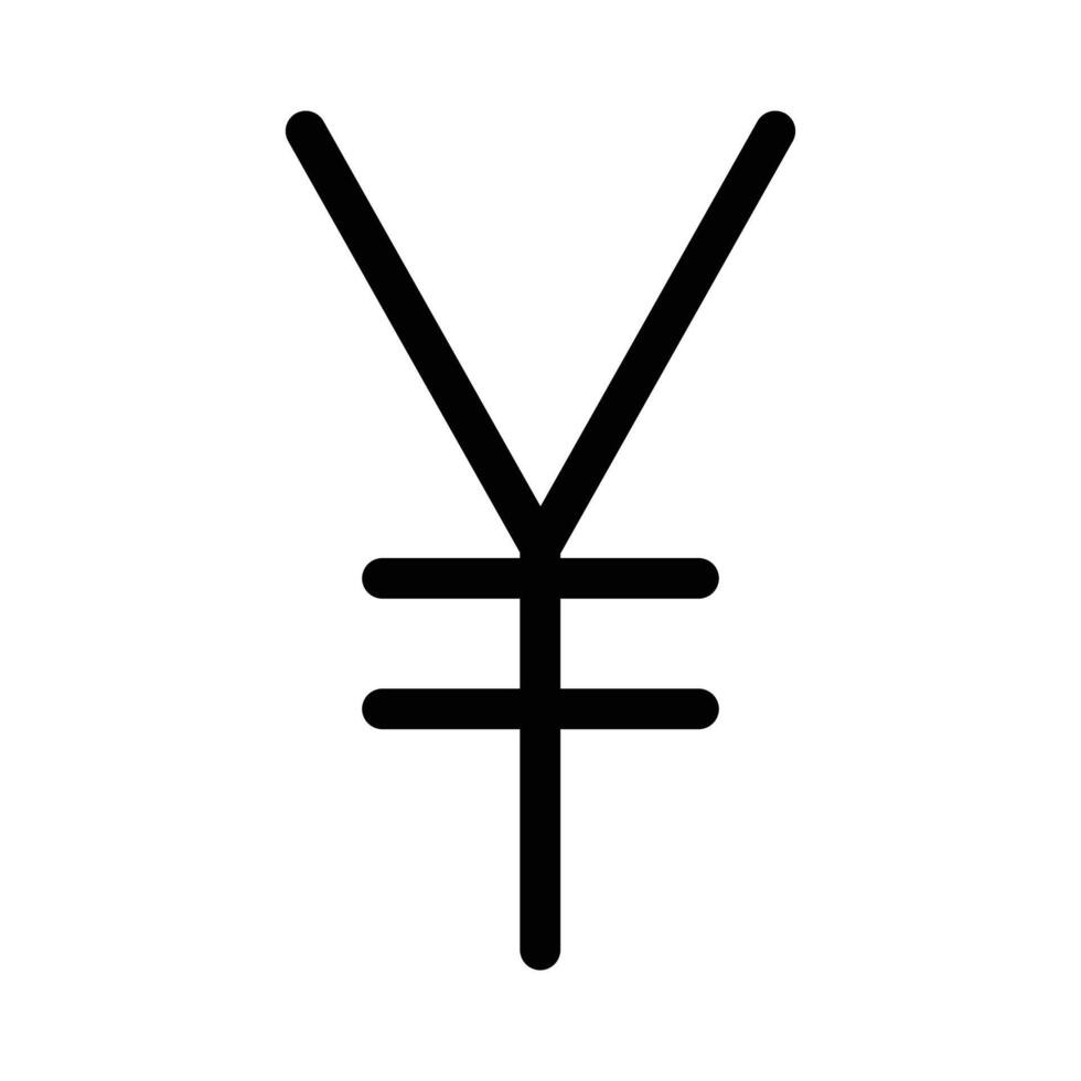 Financial Yen Sign Icon for Currency and Finance Graphics Perfect for Representing Japanese Yen and Financial Transactions vector
