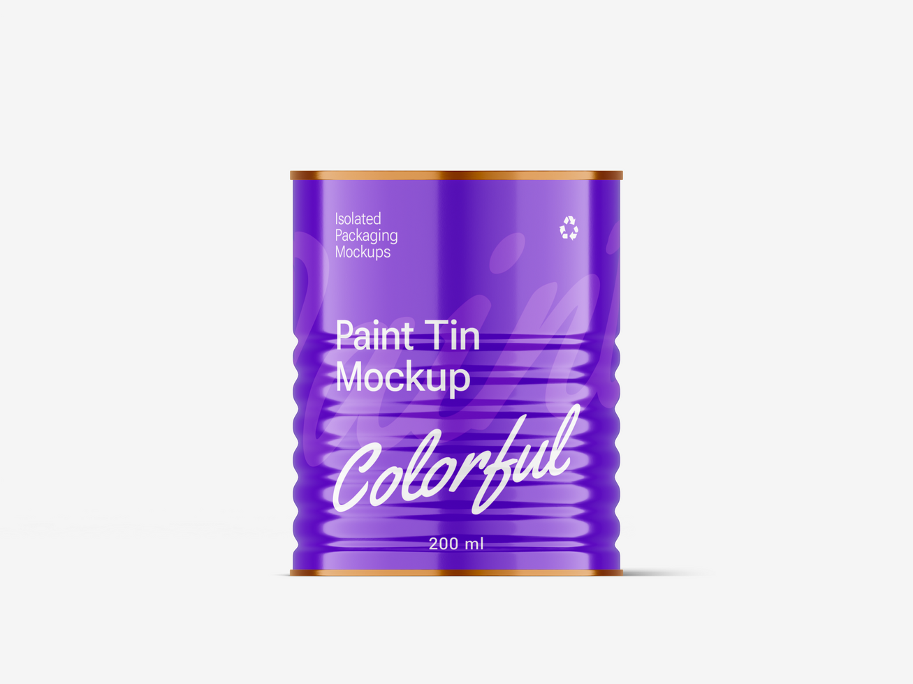 Paint Tin Glossy Mockup psd