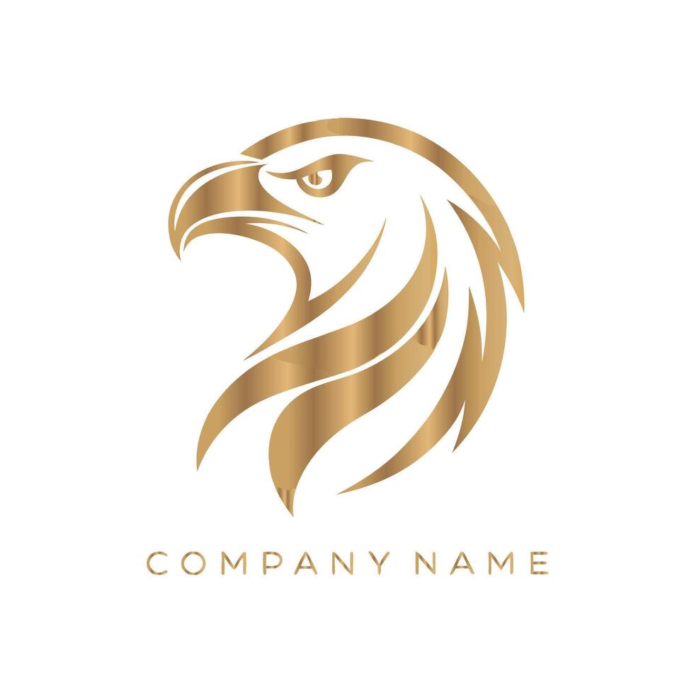 elegant eagle head logo design vector