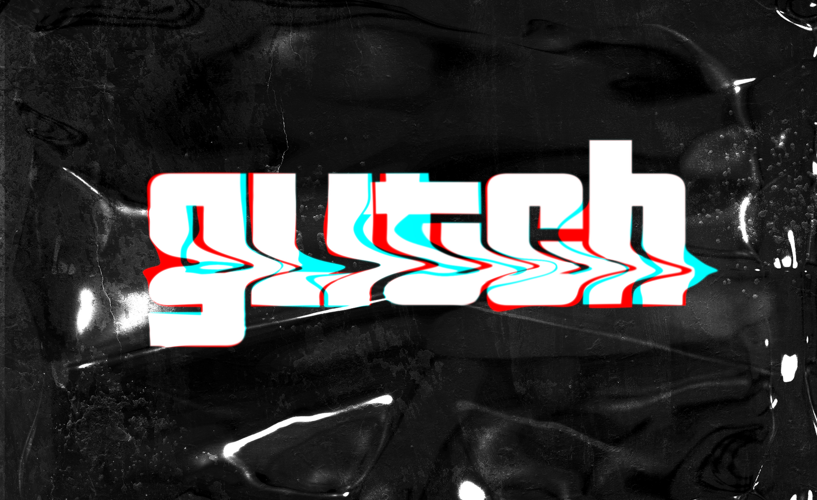 Glitch Text Effect psd