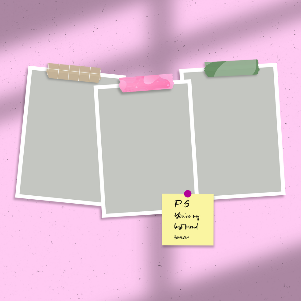 Best Friend Collage Frame Photo psd