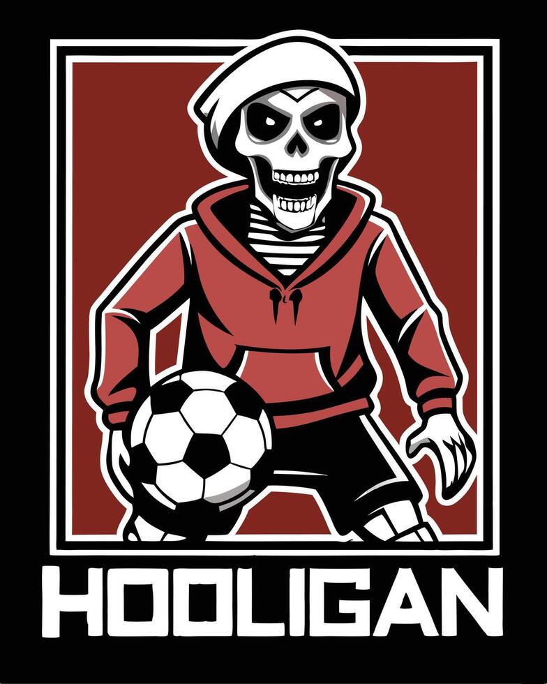 hooligan supporter player tshirt design vector