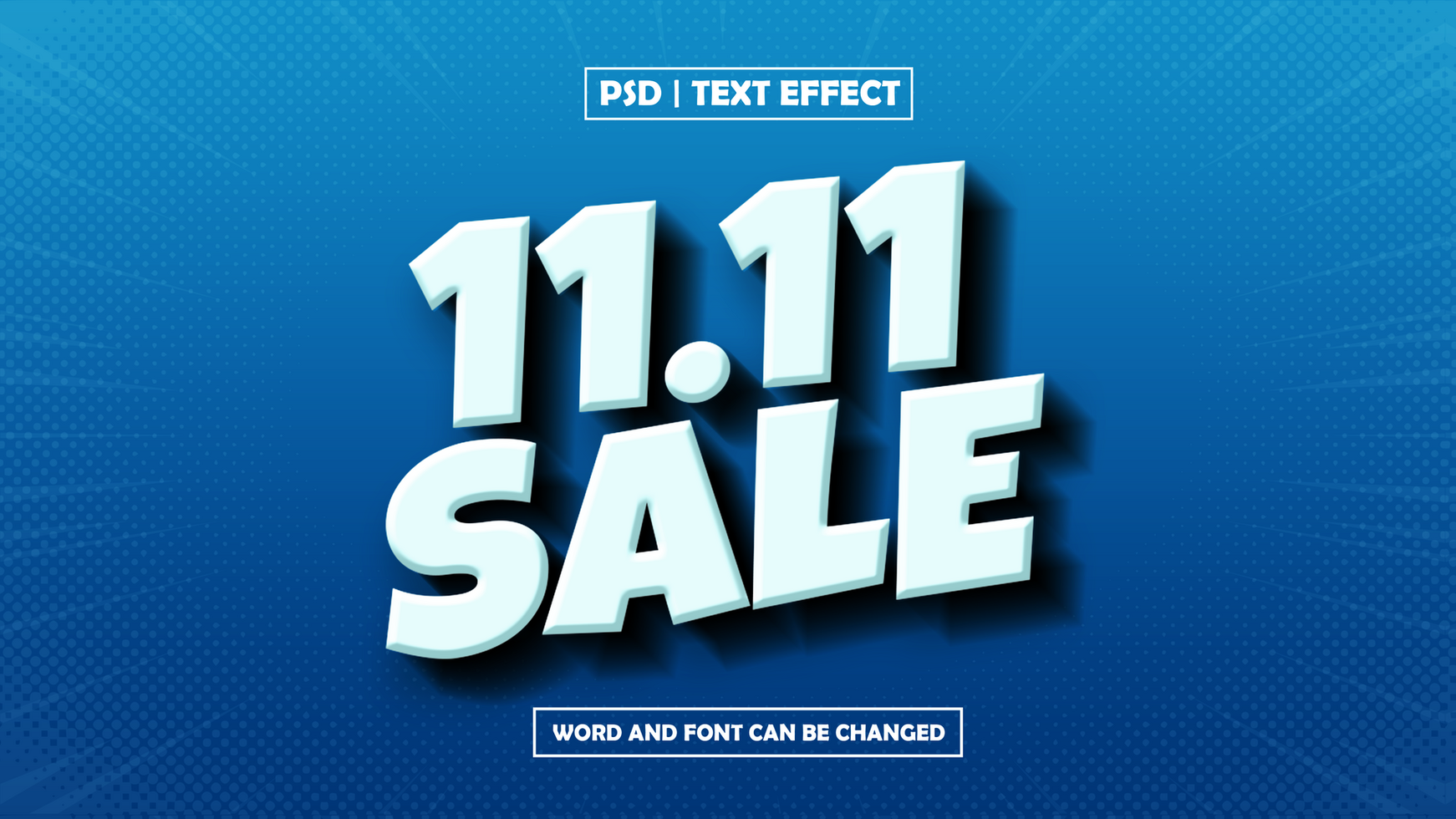 11 11 Sale Editable Text Effect With Modern Style psd