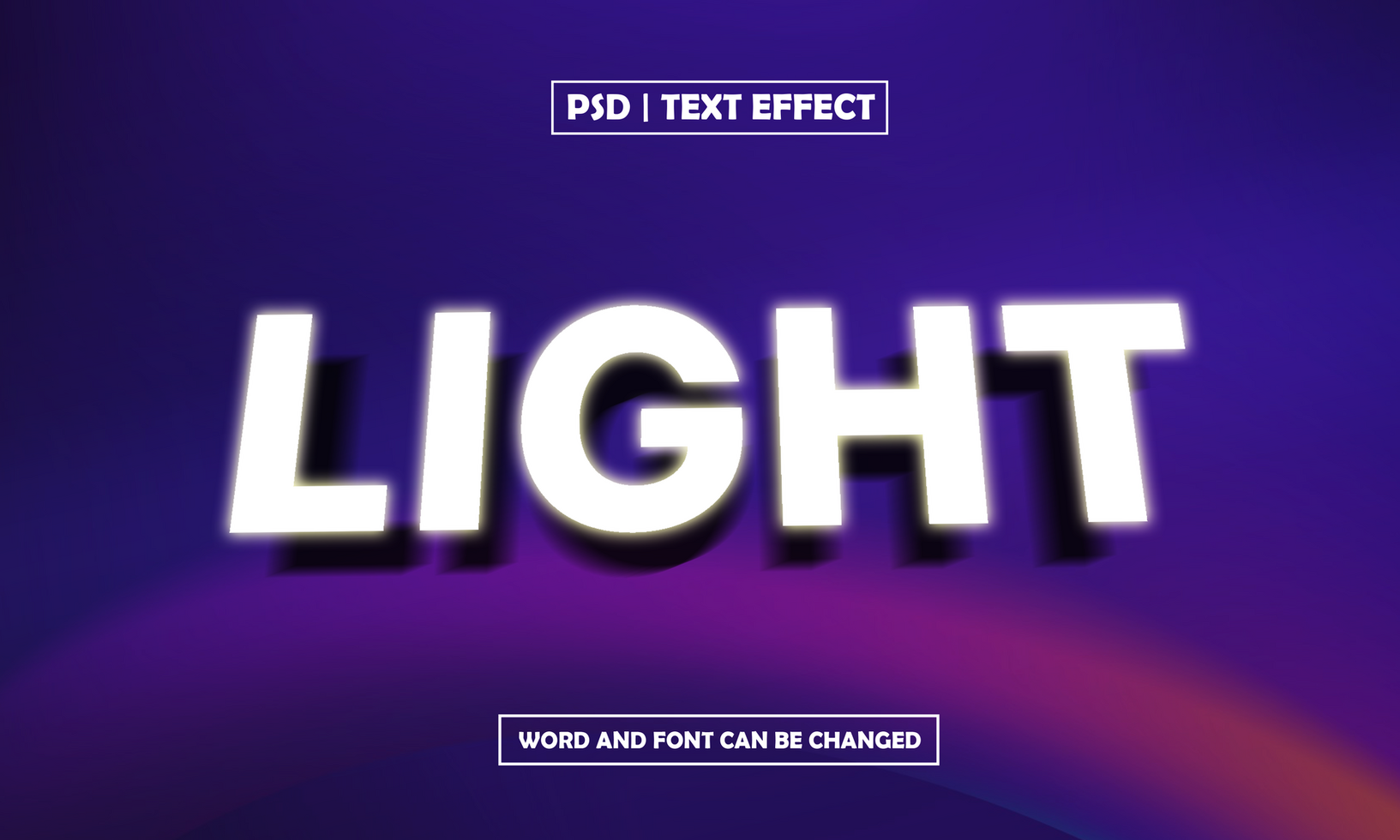 Light Text Effect with Modern Style psd
