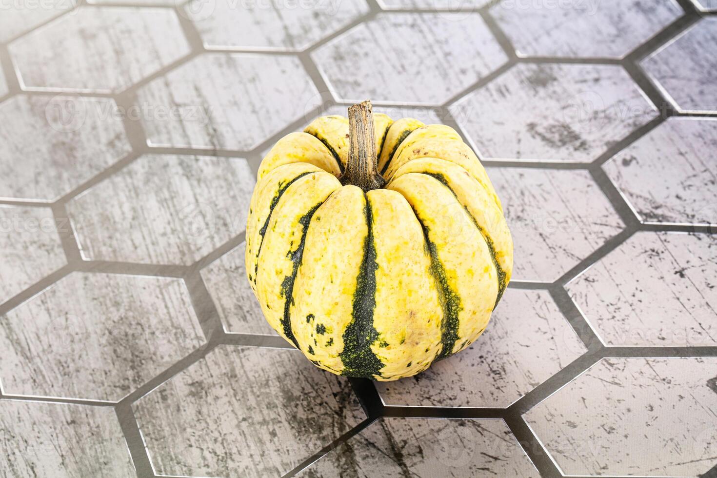 Ripe raw fresh decorative pumpkin photo