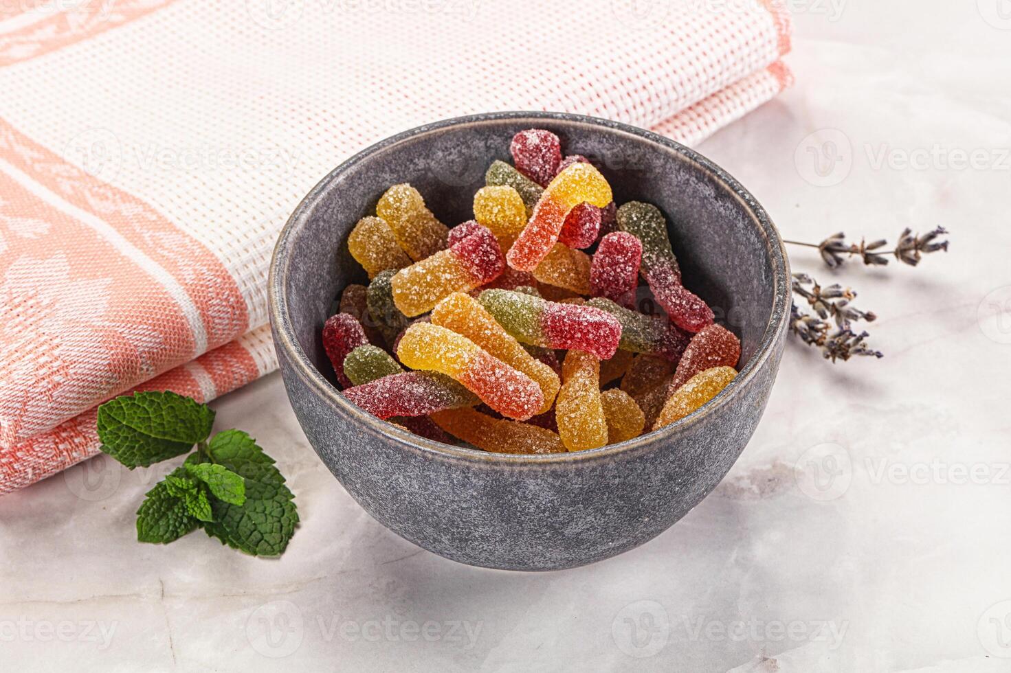 Sweet and sour marmalade worms photo