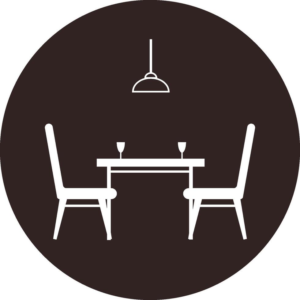 dining table set icon design vector