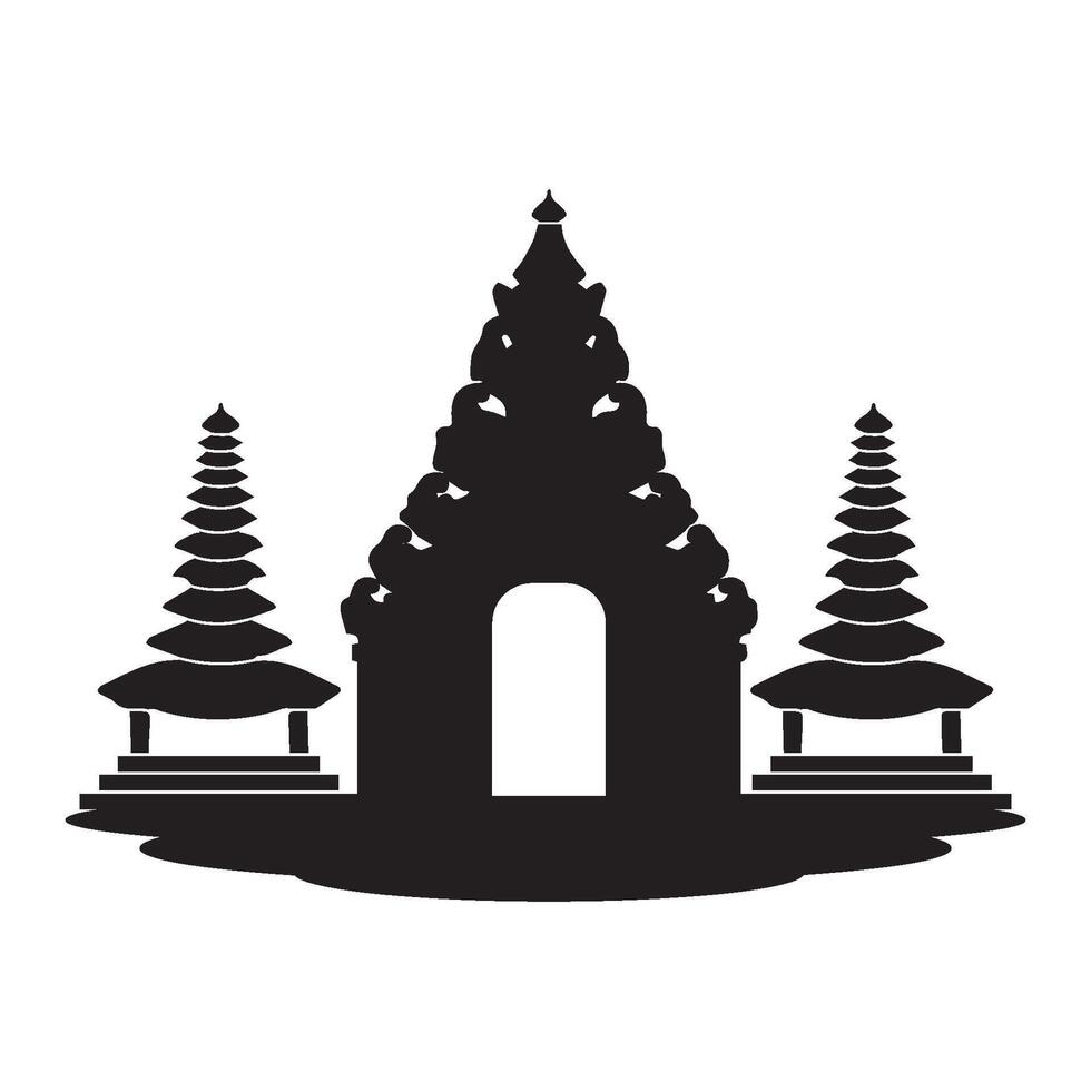 icon of the temple as a place of worship vector