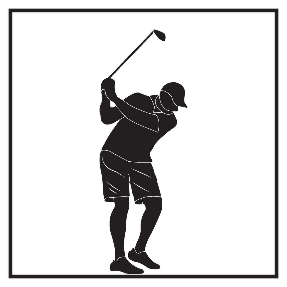 design a picture of how to hit a golf ball vector