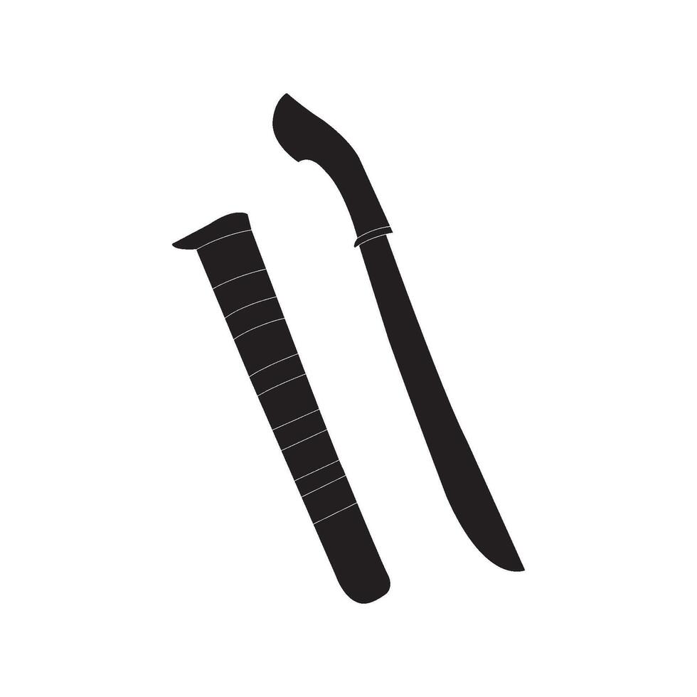 machete and scabbard icon design vector