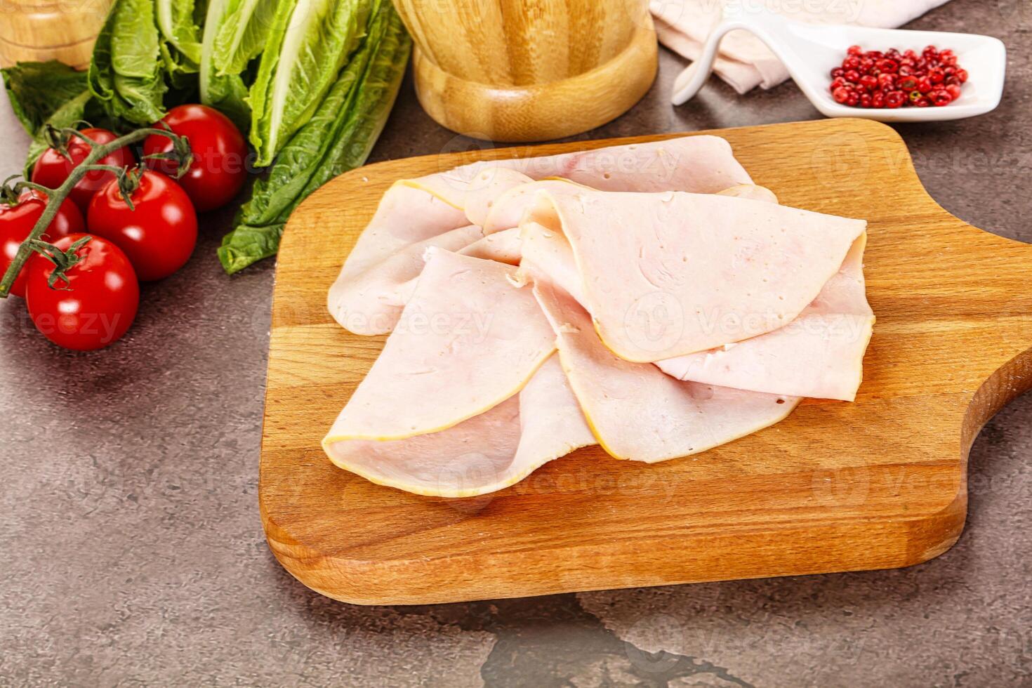 Turkey ham Campana few slices photo