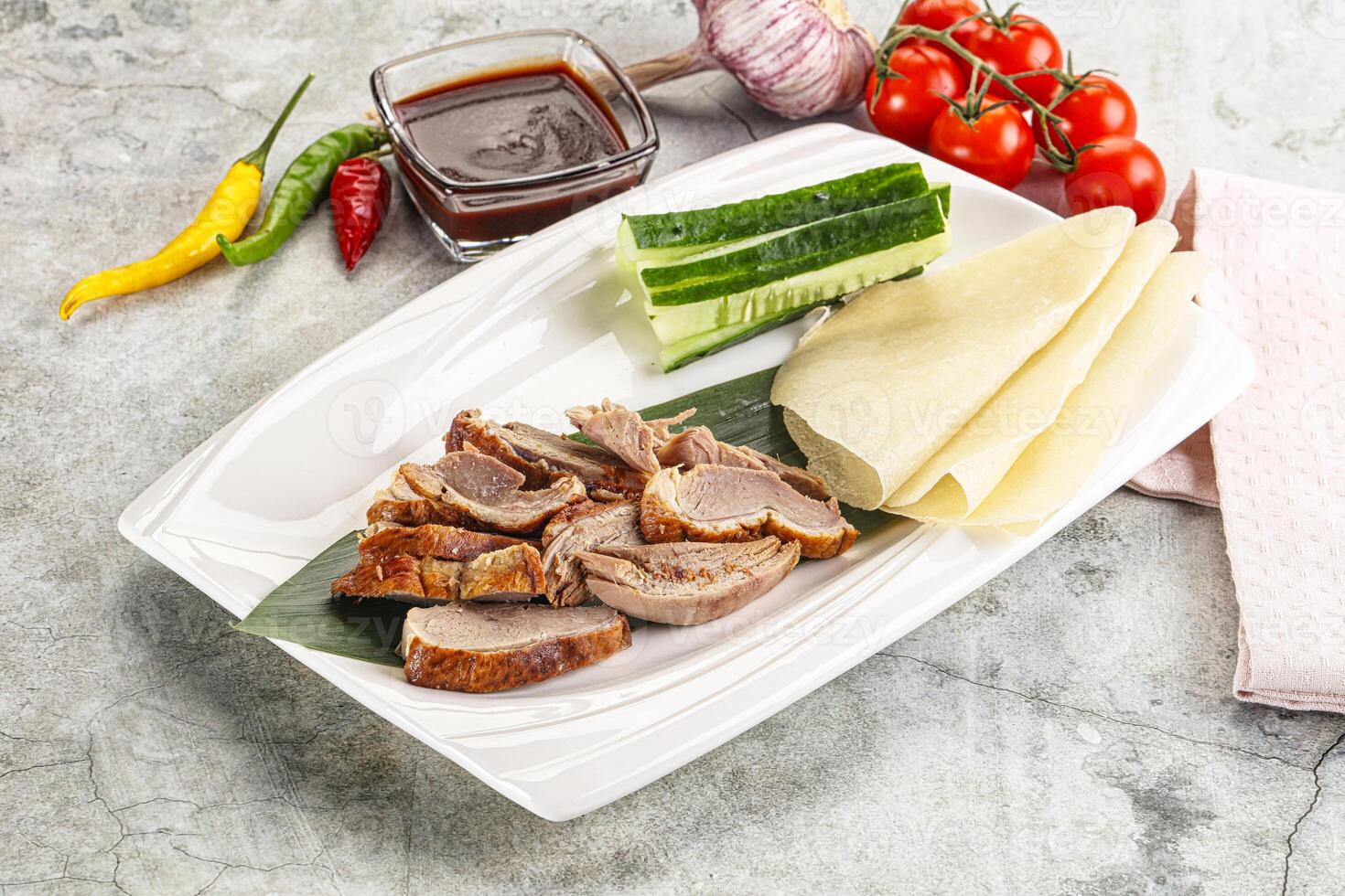 Chinese cuisine - roasted duck breast photo