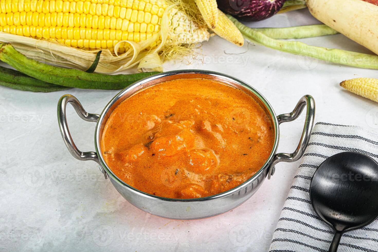 Indian cuisine - spicy prawn masala photo