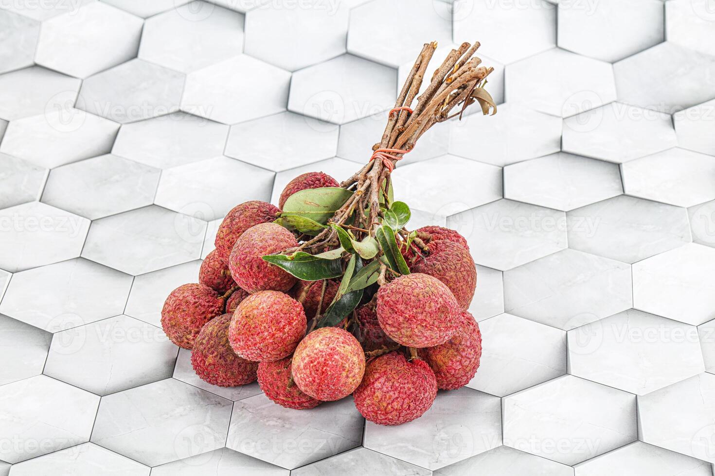 Sweet juicy tropical exotic lychee photo