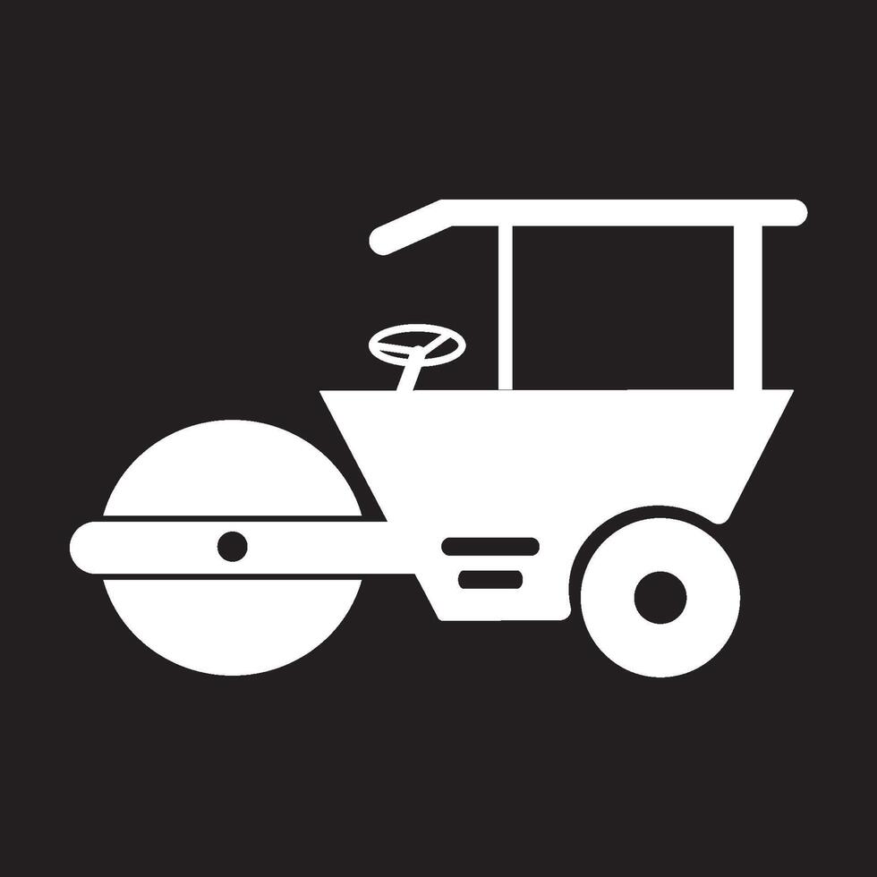 asphalt roller design vector