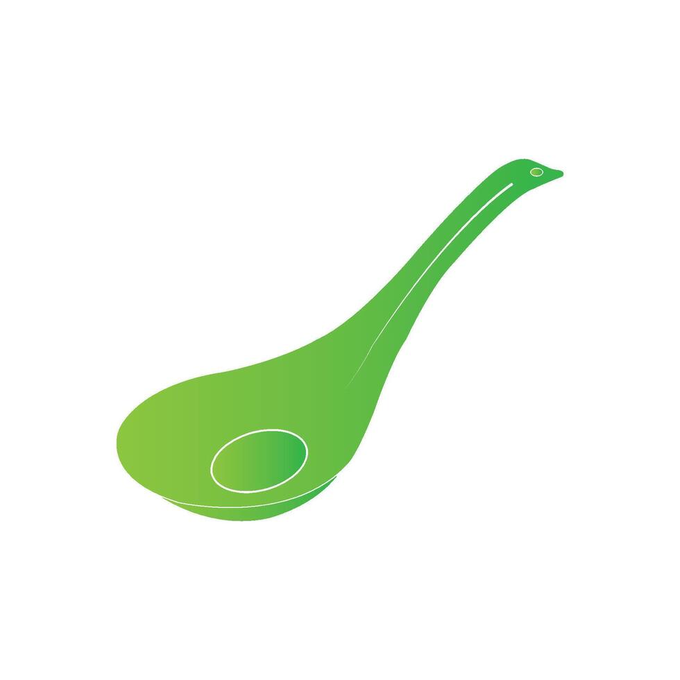 plastic vegetable spoon design vector