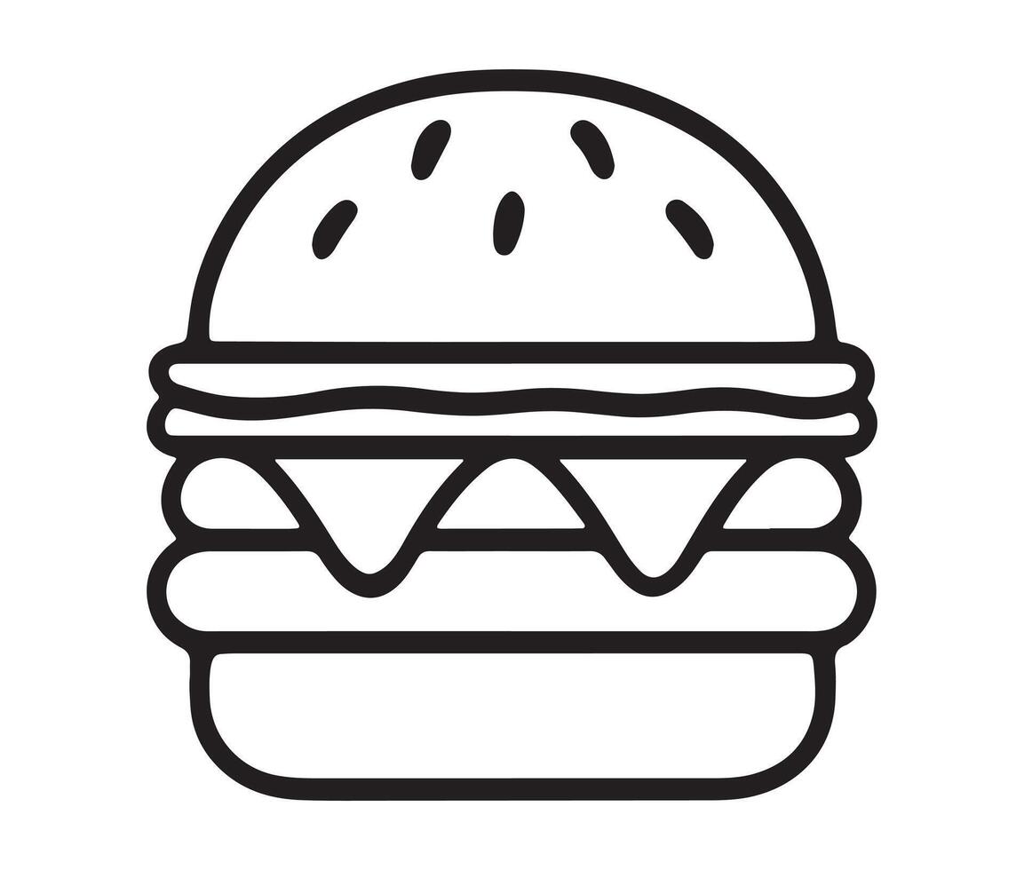 Burger icon isolated on white background. Modern and editable burger icon vector