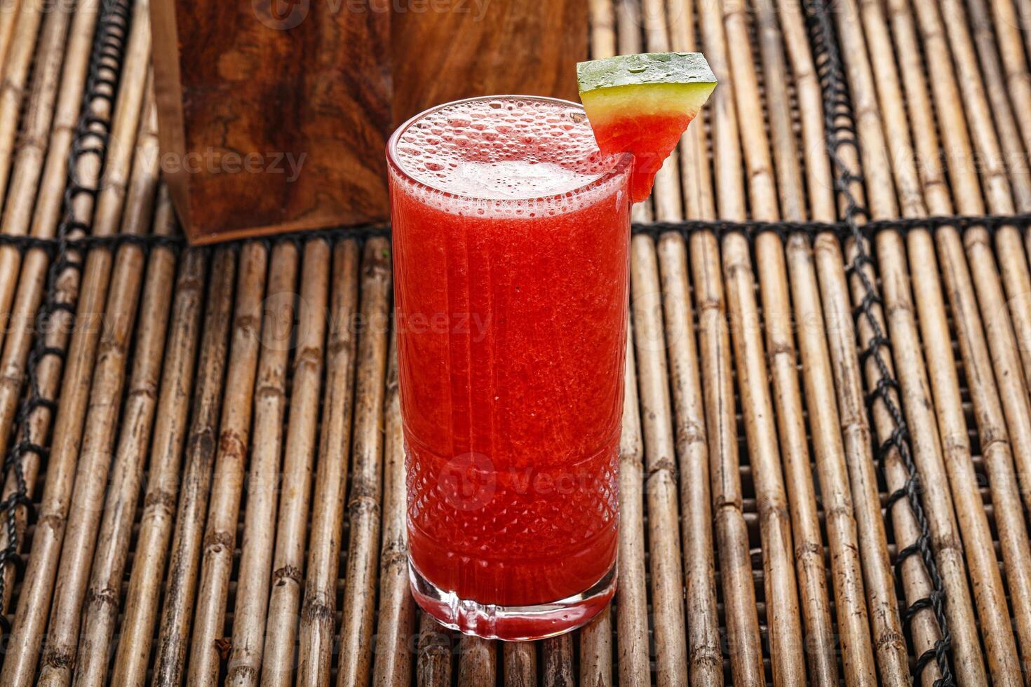 Sweet cold watermelon juice refreshment photo