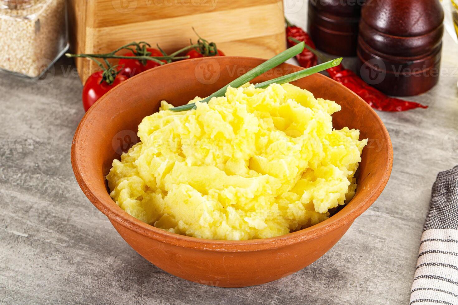 Mashed potato Puree with butter photo