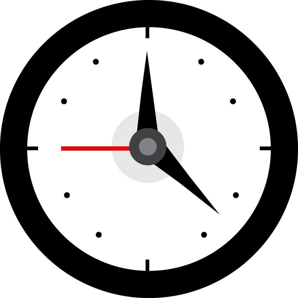 Clock time hour alarm flat icon symbol isolated on white background. Illustration design vector