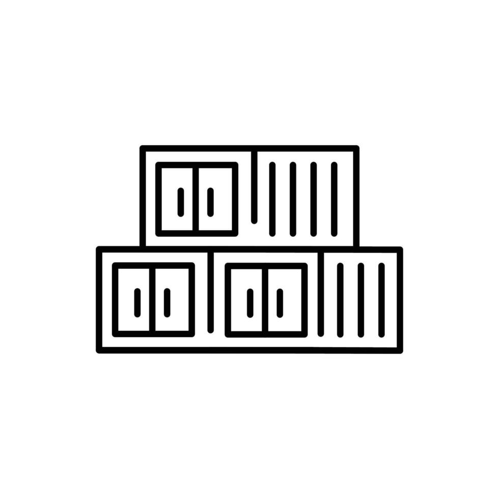 containers thin outline icon design good for web or mobile app vector