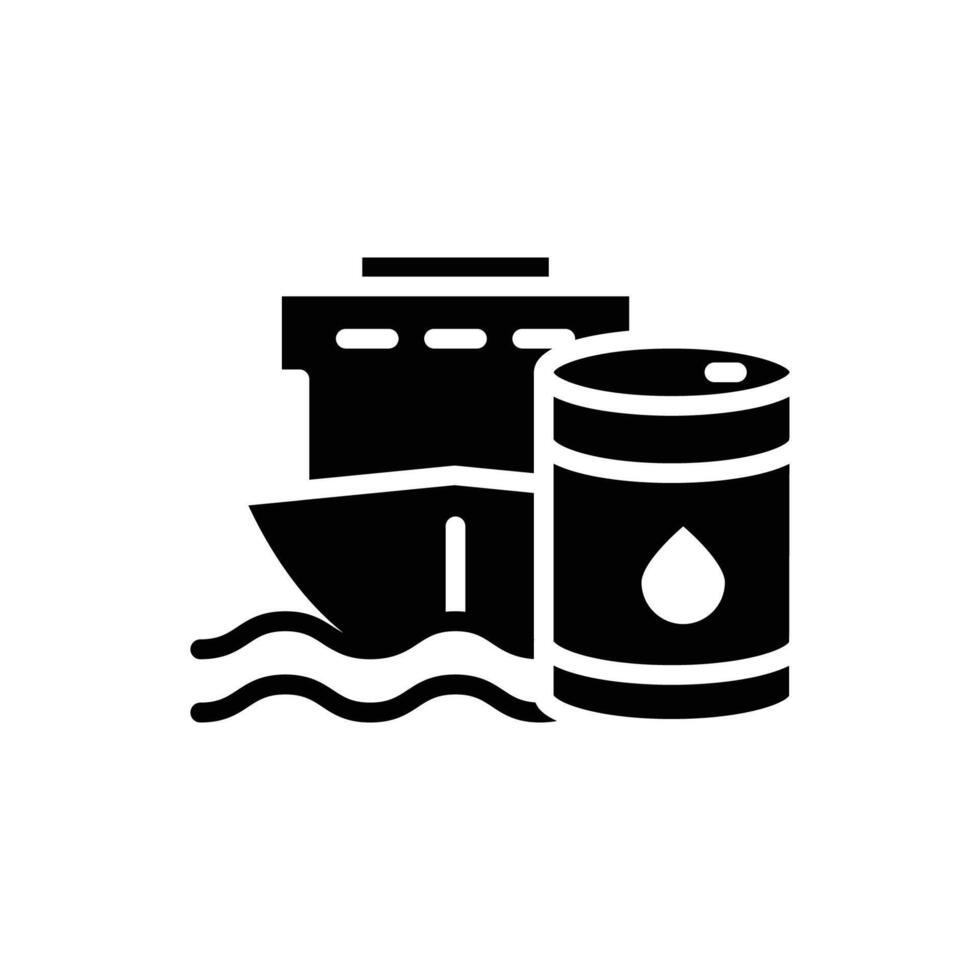 tanker ship solid icon design good for web or mobile app vector