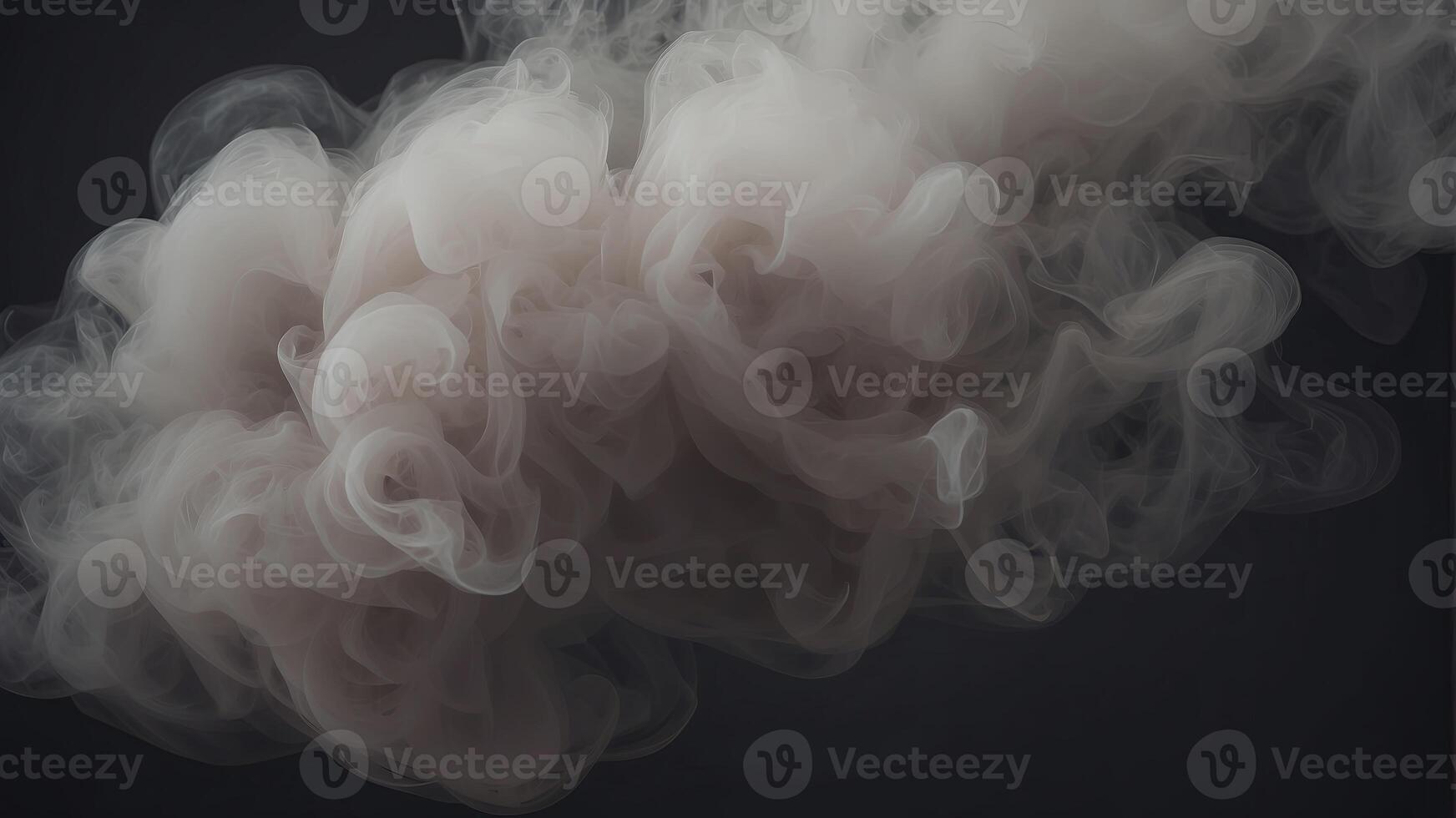 Pastel gray smooth smoke on a dark sports background. photo