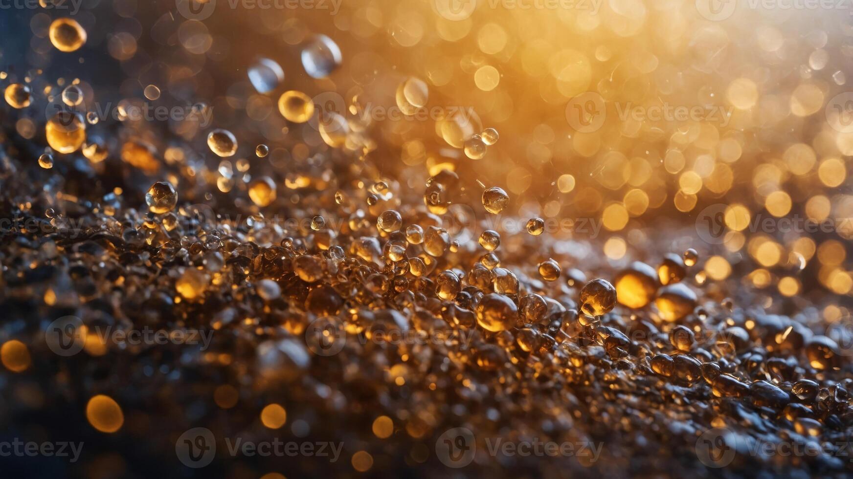 A macro image of the ion exchange resin used in some water purifiers which removes harmful minerals and balances the pH level of the water. photo