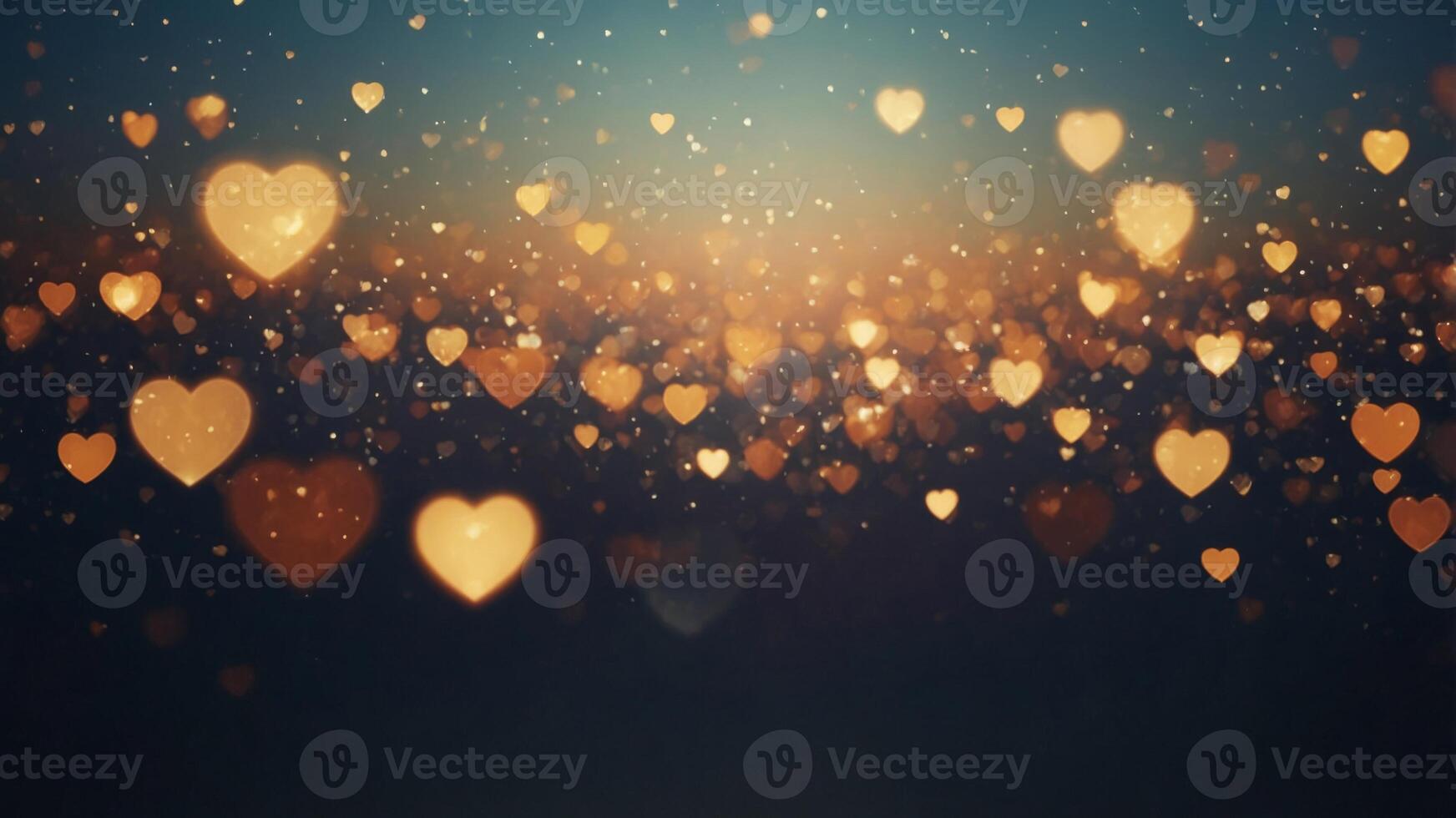 image space copy with background the in light and Heart. photo