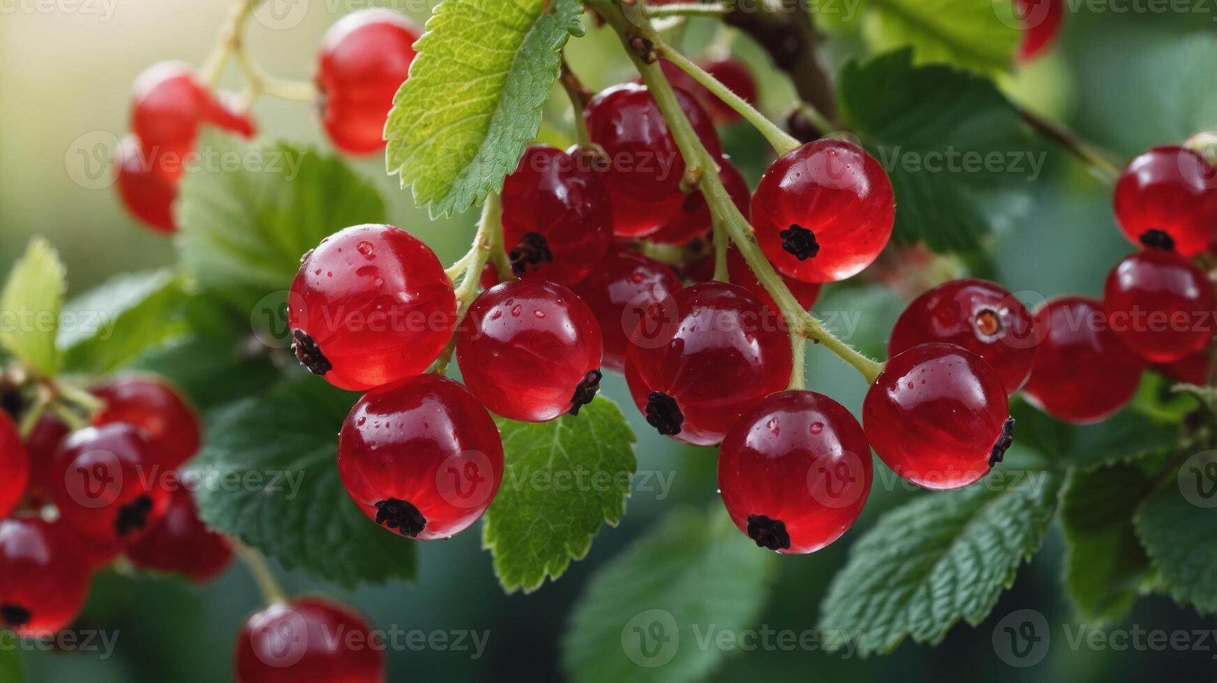 Delicious red currant with copy space image. photo