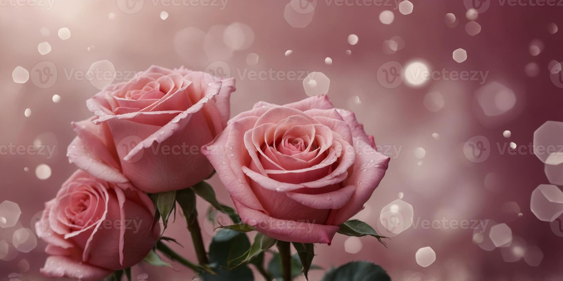 beautiful pink valentines day background with roses. photo