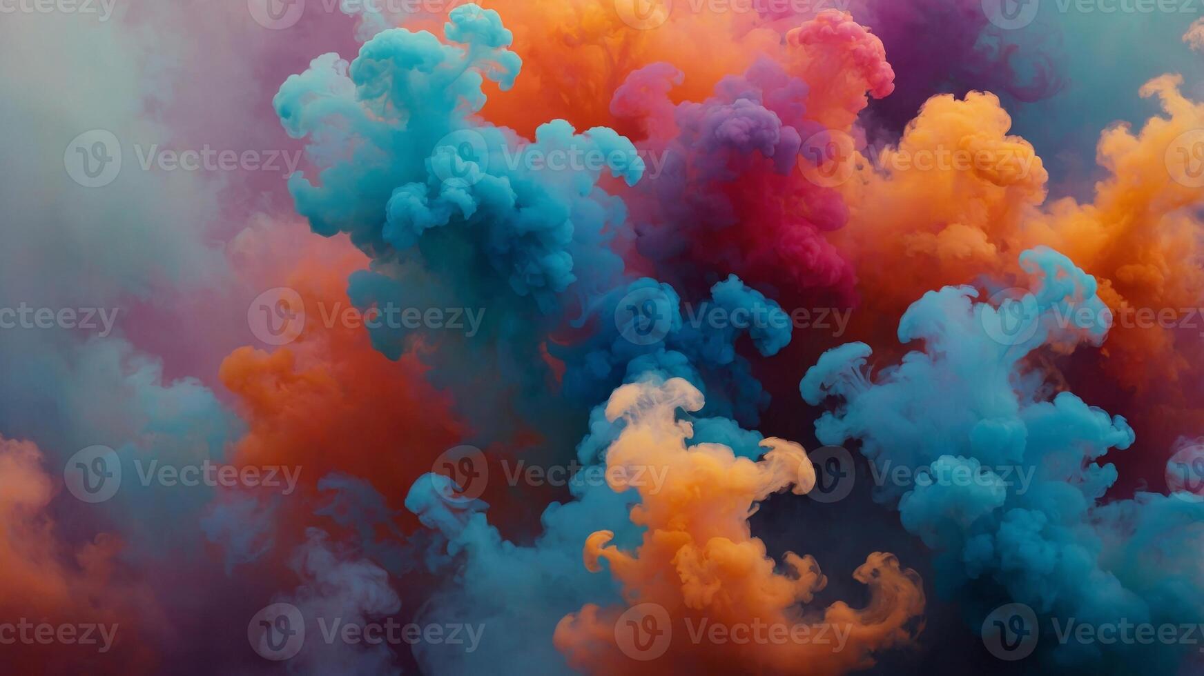 concept background Artistic hues gradient vibrant shapes, various in swirling smoke abstract Colorful. photo