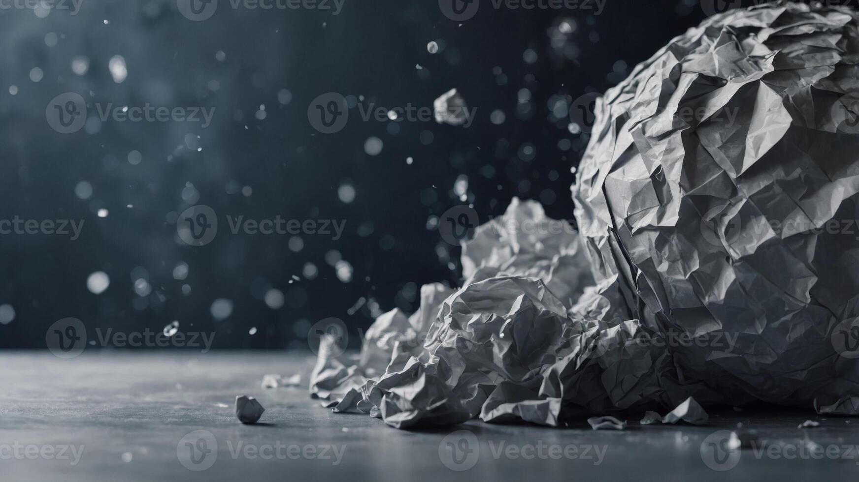 space copy with background paper craft wet Crumpled. photo