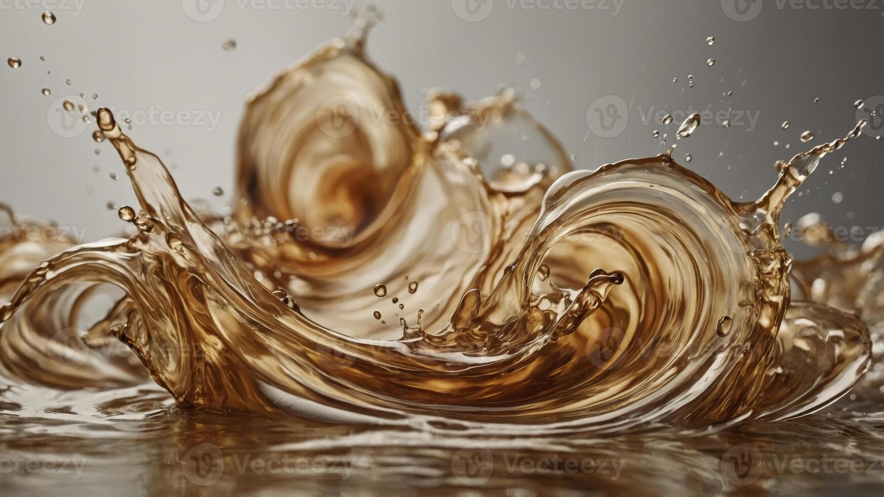 concept art Abstract motion dynamic close-up, liquid, beige of Splash. photo