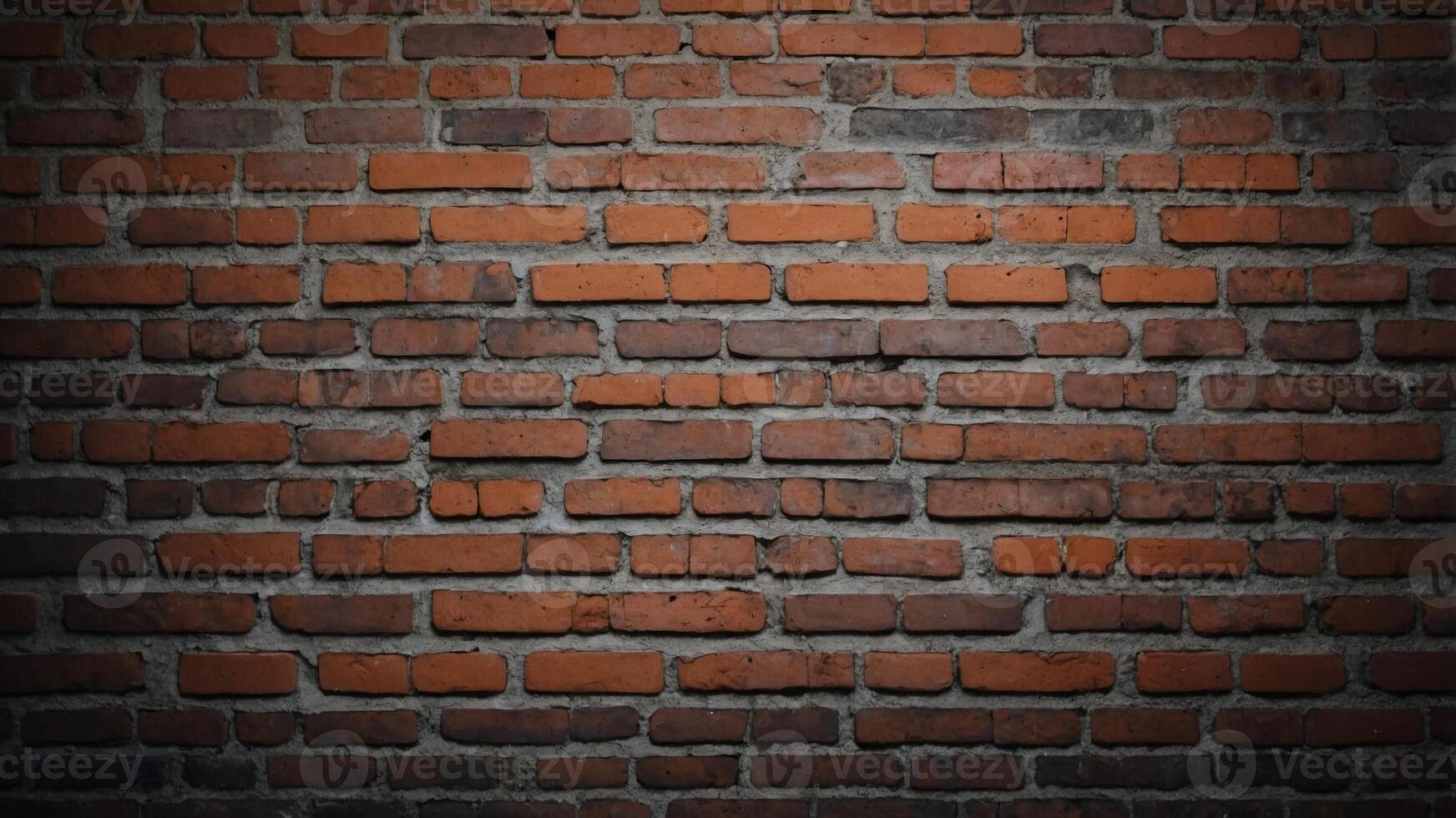 Faded and sooty image of a basic brick wall. photo