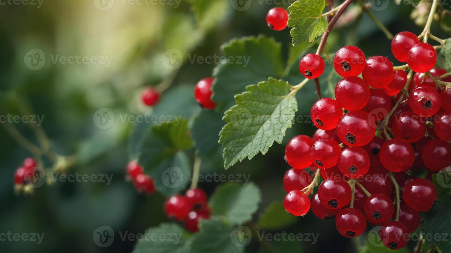 Delicious red currant with copy space image. photo