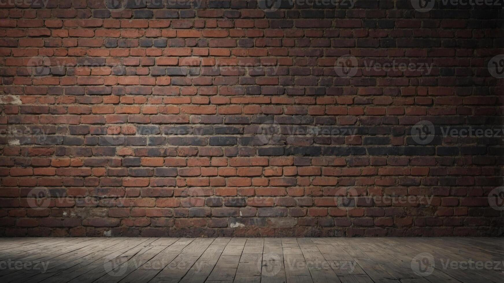 Faded and sooty image of a basic brick wall. photo