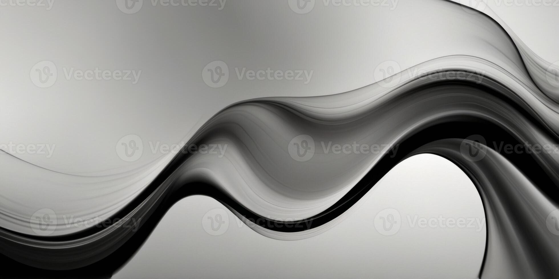abstract black, white wave smooth background. photo