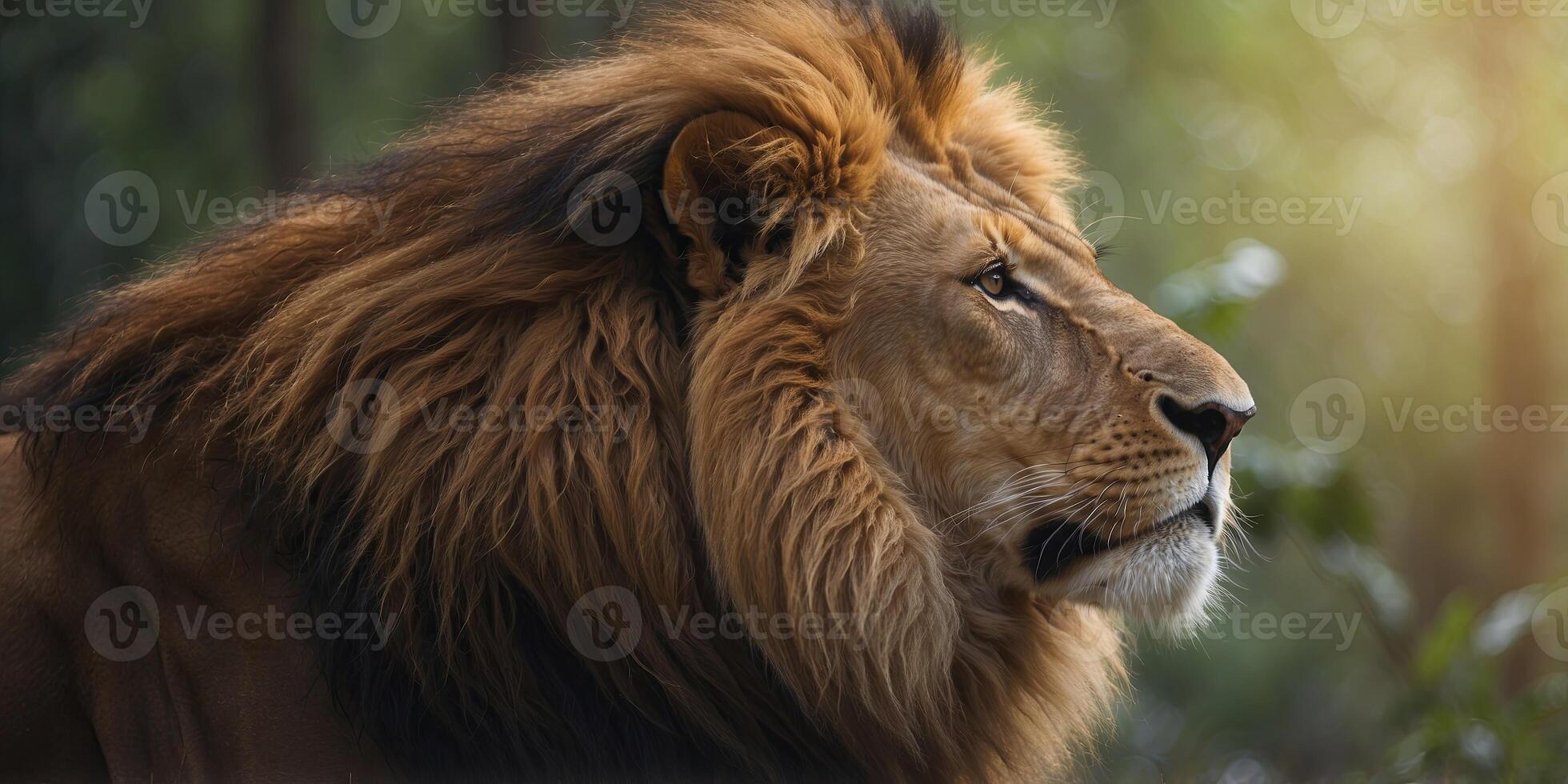 Face-to-Face with the King of the Jungle. photo